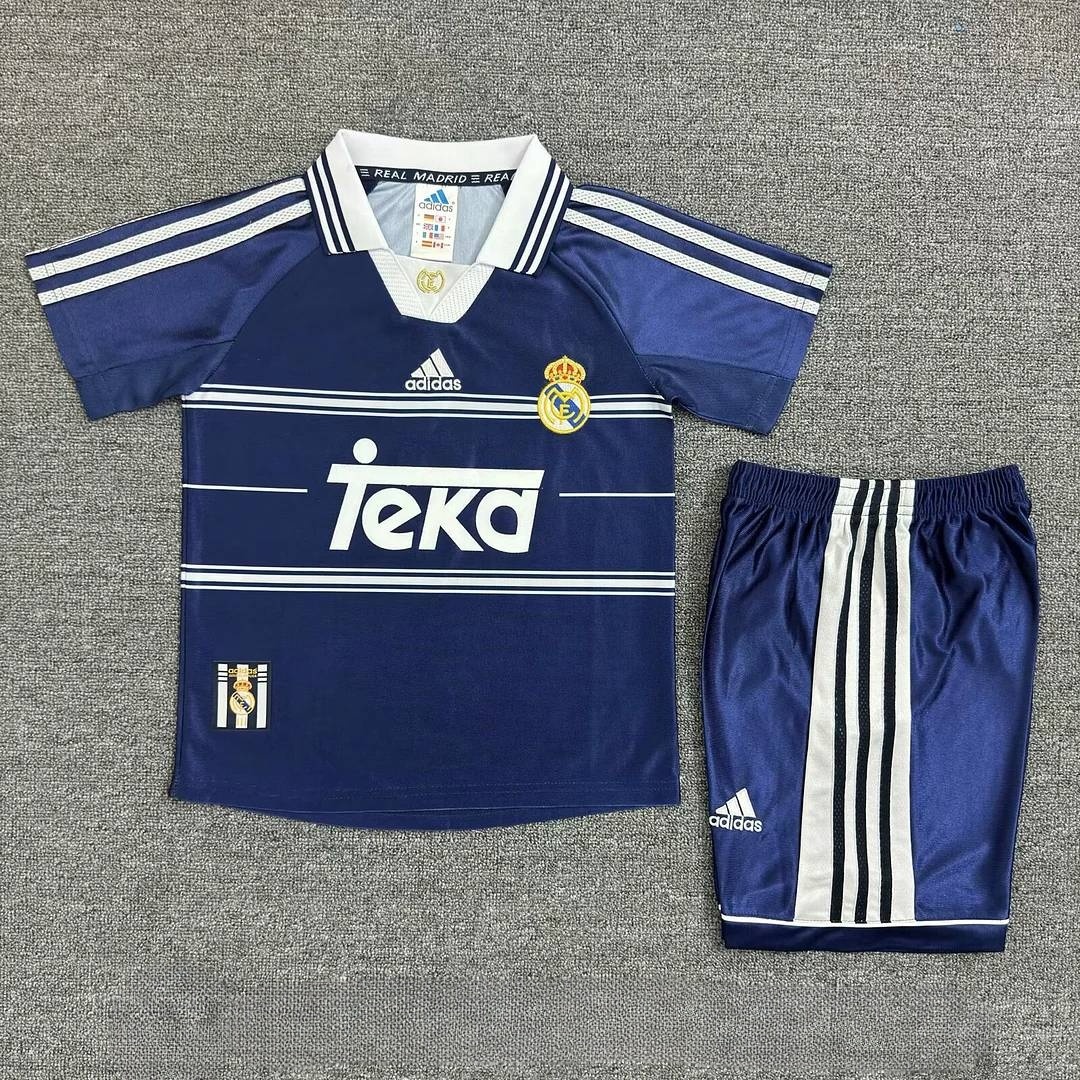 1998/1999 Retro Real Madrid Away Football Shirt Kids Size 1:1 Thai Quality