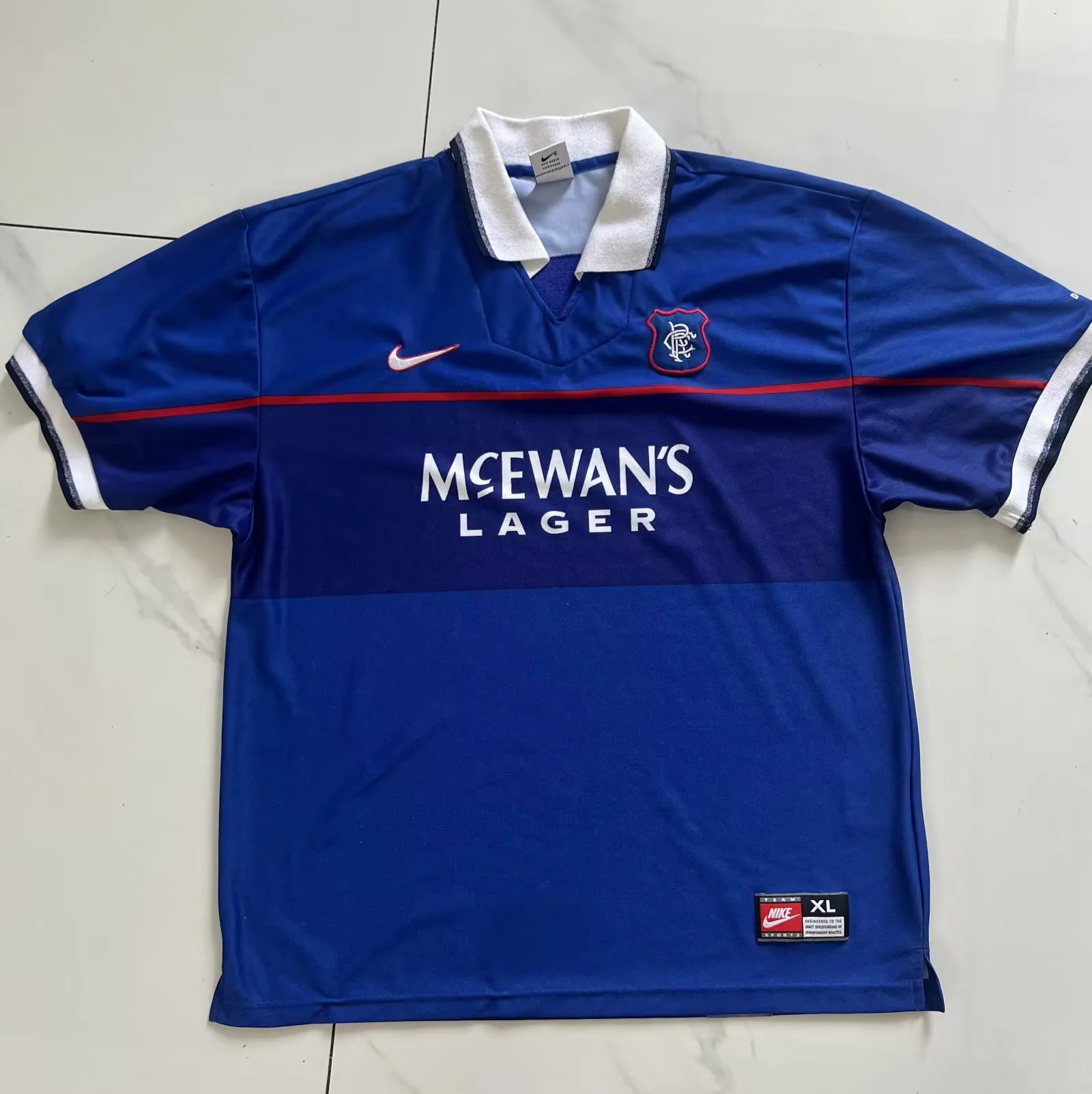 1997/1999 Retro Rangers Home Football Shirt 1:1 Thai Quality
