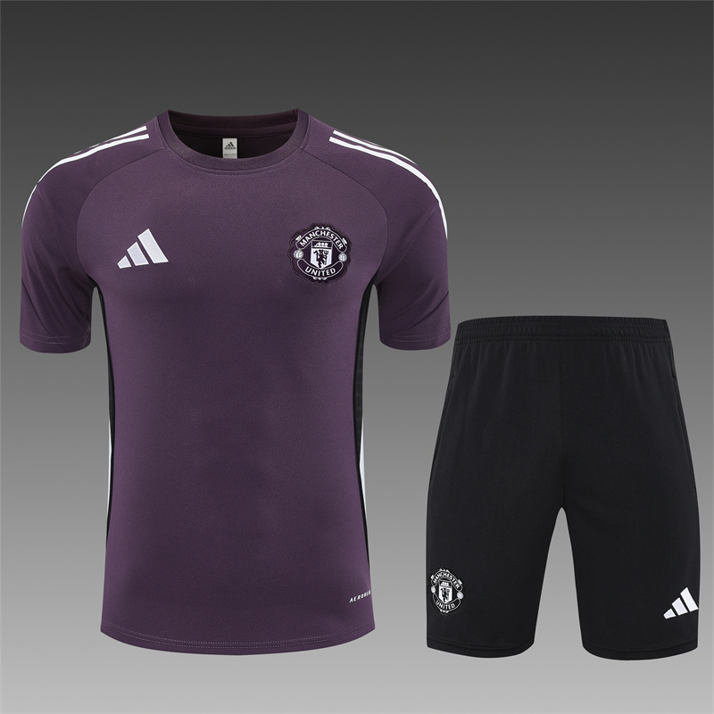 2025/2026 Manchester United Training Wear Purple Set Shirt 1:1 Thai Quality