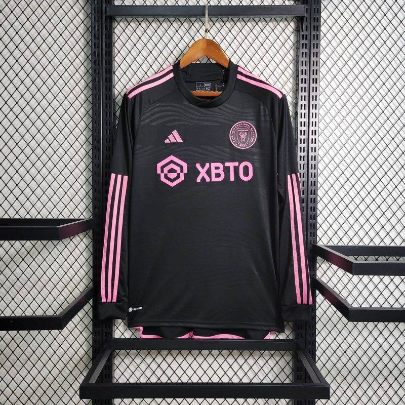 a390e82e4325d9621c19c620721d5aa5 2023/2024 Long Sleeve Inter Miami Away Football Shirt 1:1 Thai Quality