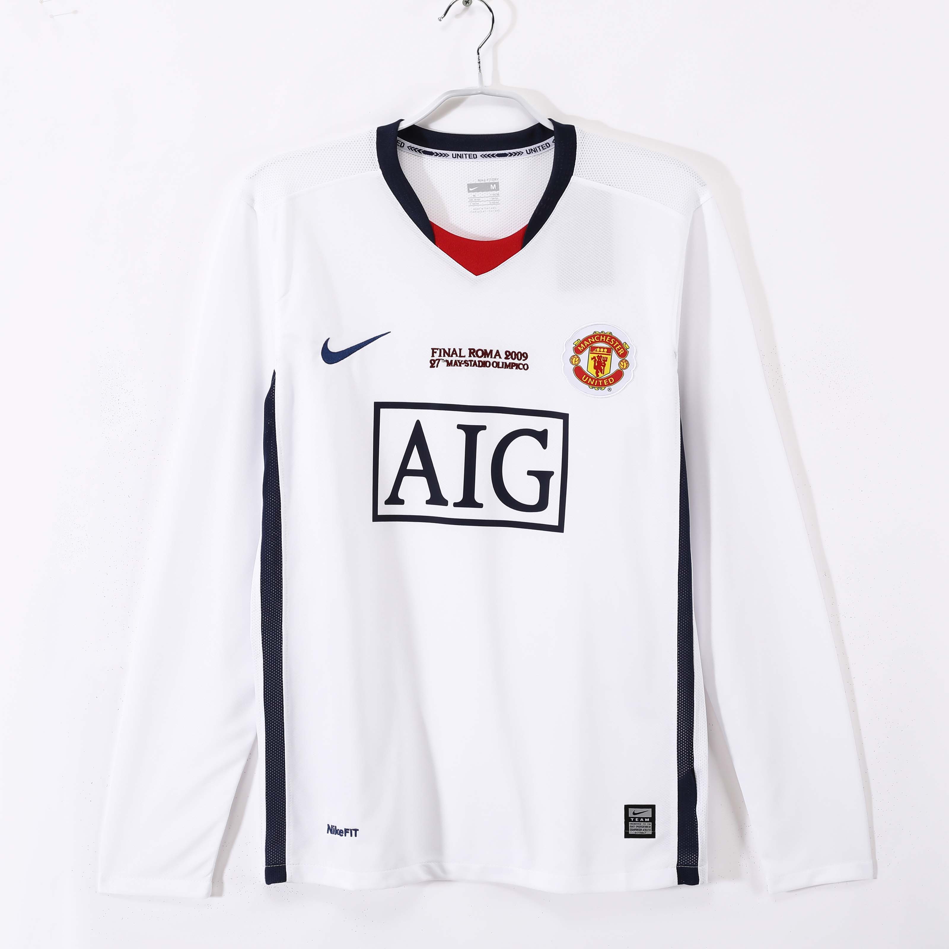 2008/2009 Retro Long Sleeve Manchester United Away Champions League Football Shirt 1:1 Thai Quality