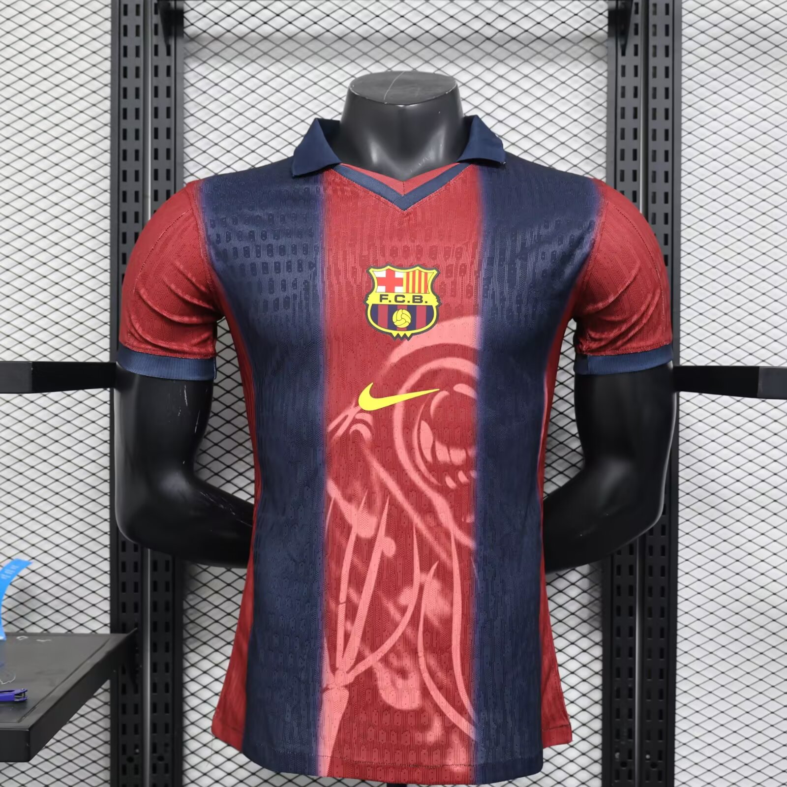 2000/2001 Player Version Retro Barcelona x Cactus Jack Skeleton Remake Football Shirt 1:1 Thai Quality