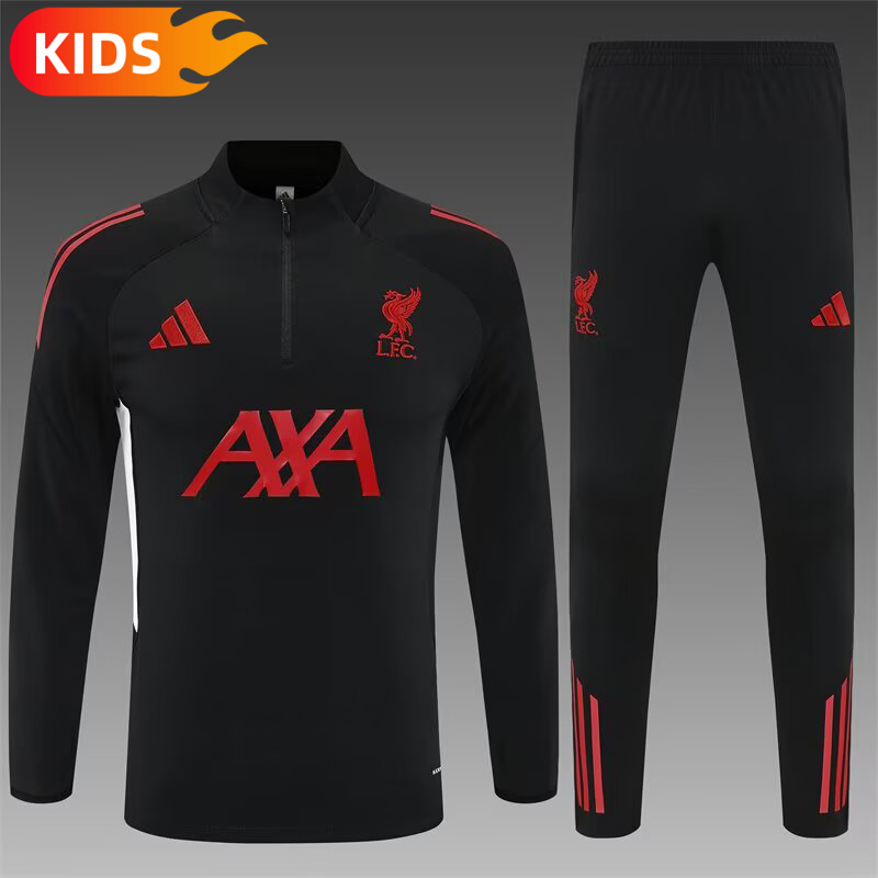 2025/2026 Liverpool Half-Pull Training Wear Football Shirt Kids Size