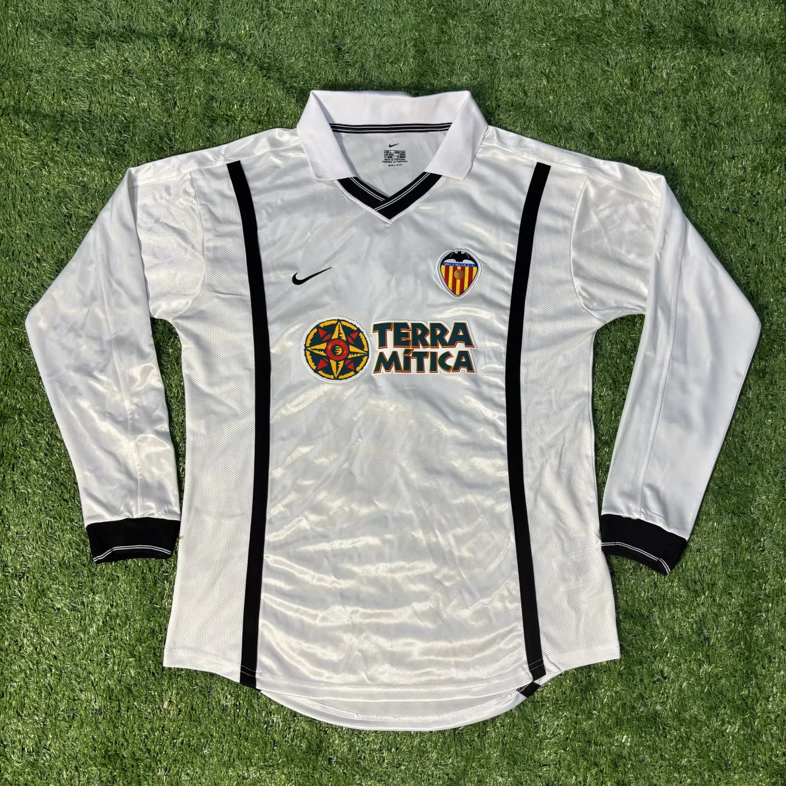 2000/2001 Retro Long Sleeve Valencia Home Football Shirt 1:1 Thai Quality