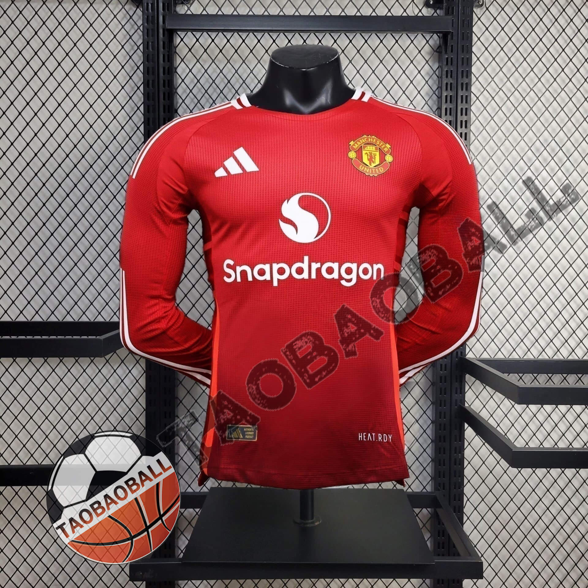 2024/2025 Long Sleeve Player Version Manchester United Home Football Shirt 1:1 Thai Quality