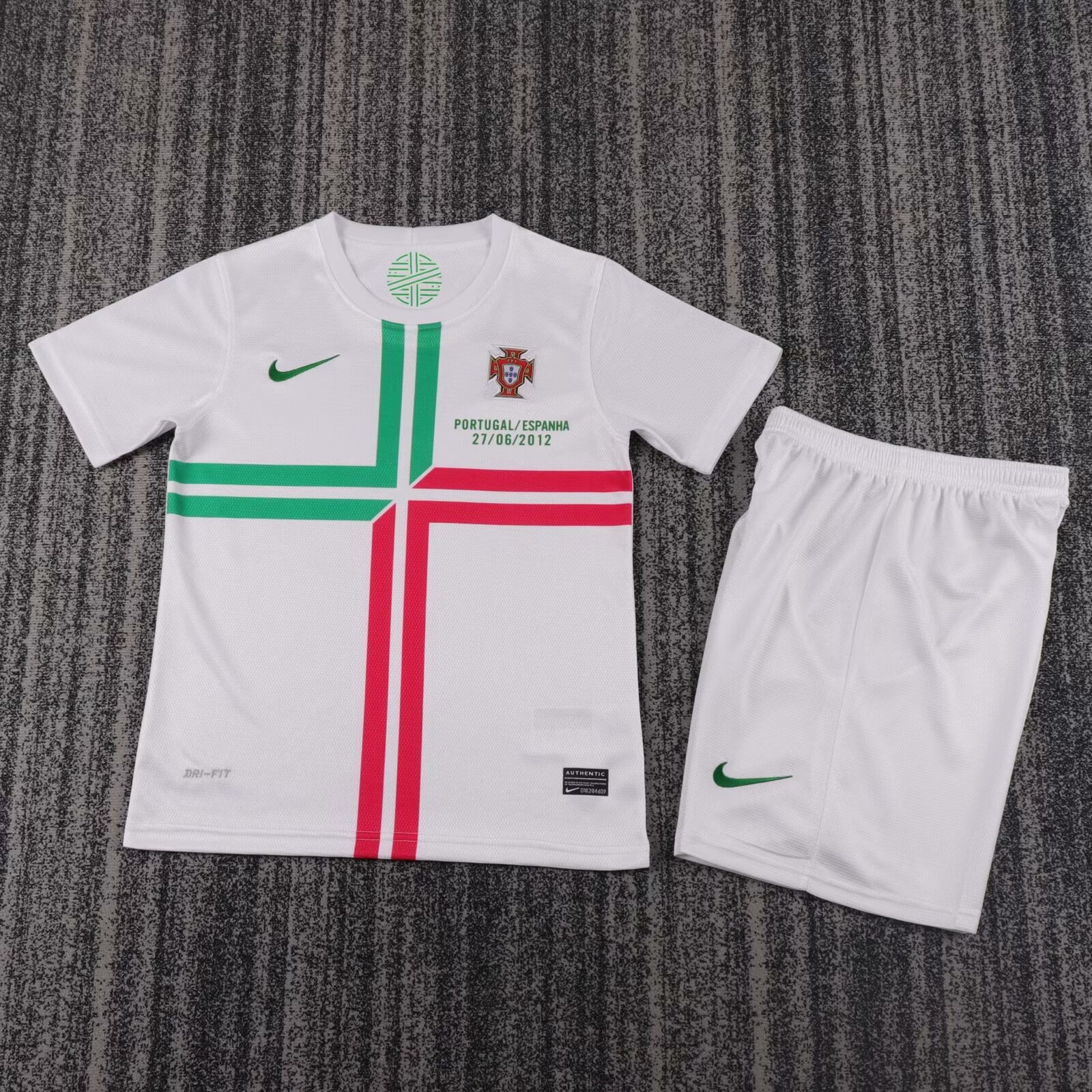 2012 Retro Portugal Away Football Shirt Kids Size 1:1 Thai Quality