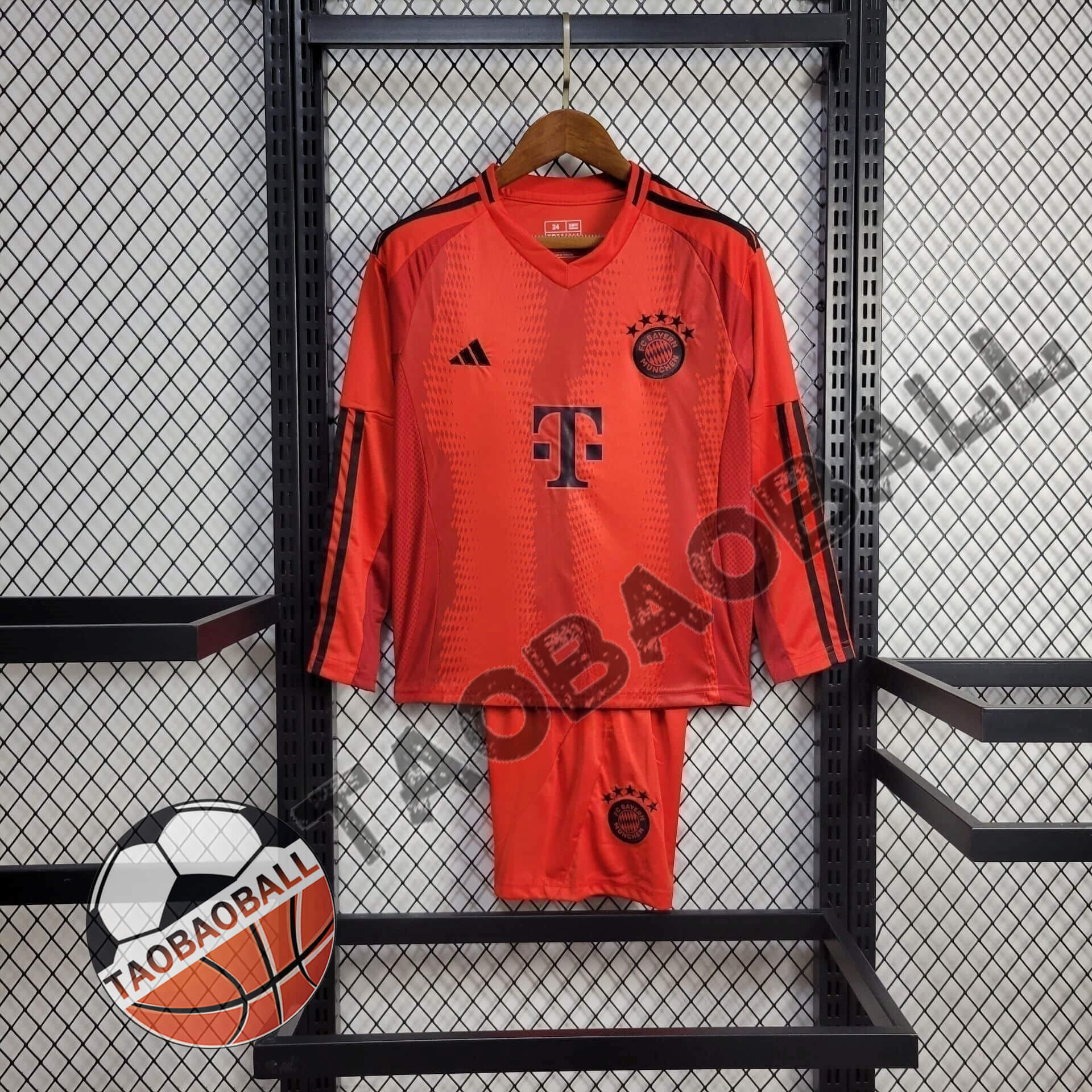 2024/2025 Long Sleeve Bayern Munchen Home Football Shirt Kids Size 1:1 Thai Quality