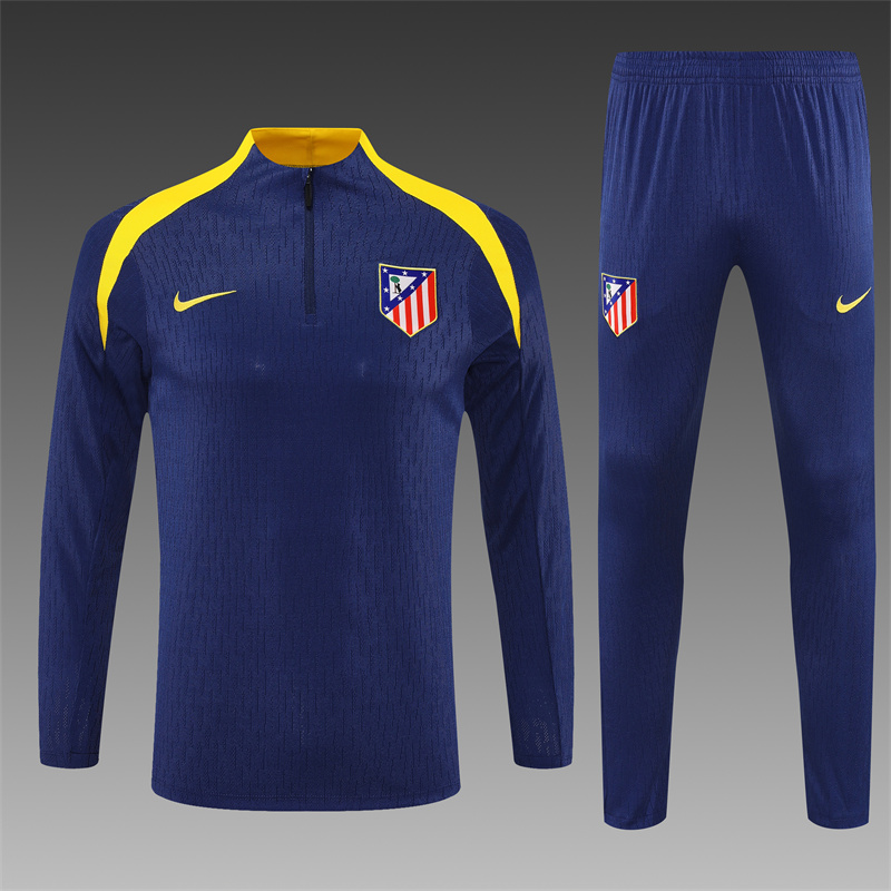 2025/2026 Atletico Madrid Half-Pull Training Suit Football Shirt 1:1 Thai Quality Set