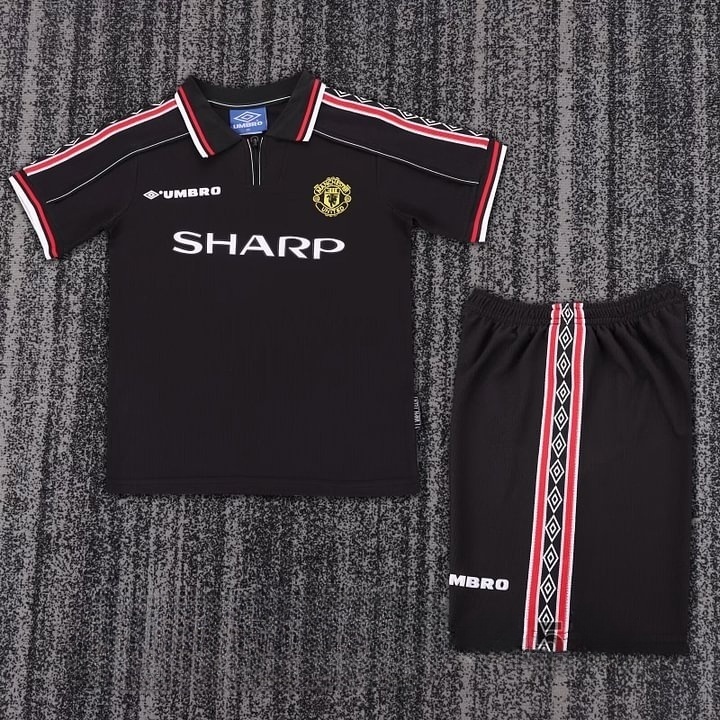 1998/1999 Retro Manchester United Away Football Shirt Kids Size 1:1 Thai Quality