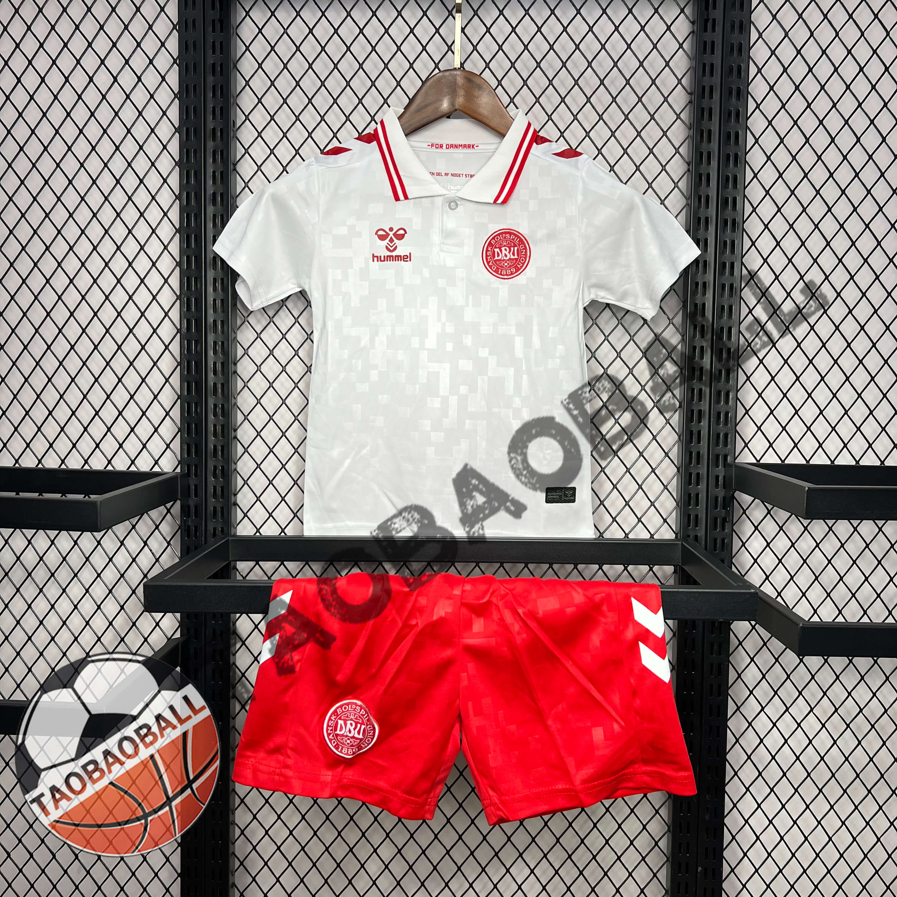 2024 Denmark Away Football Shirt Kids Size 1:1 Thai Quality
