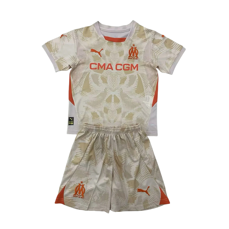 2024/2025 Olympique Marseille Goalkeeper Football Shirt Kids Size 1:1 Thai Quality
