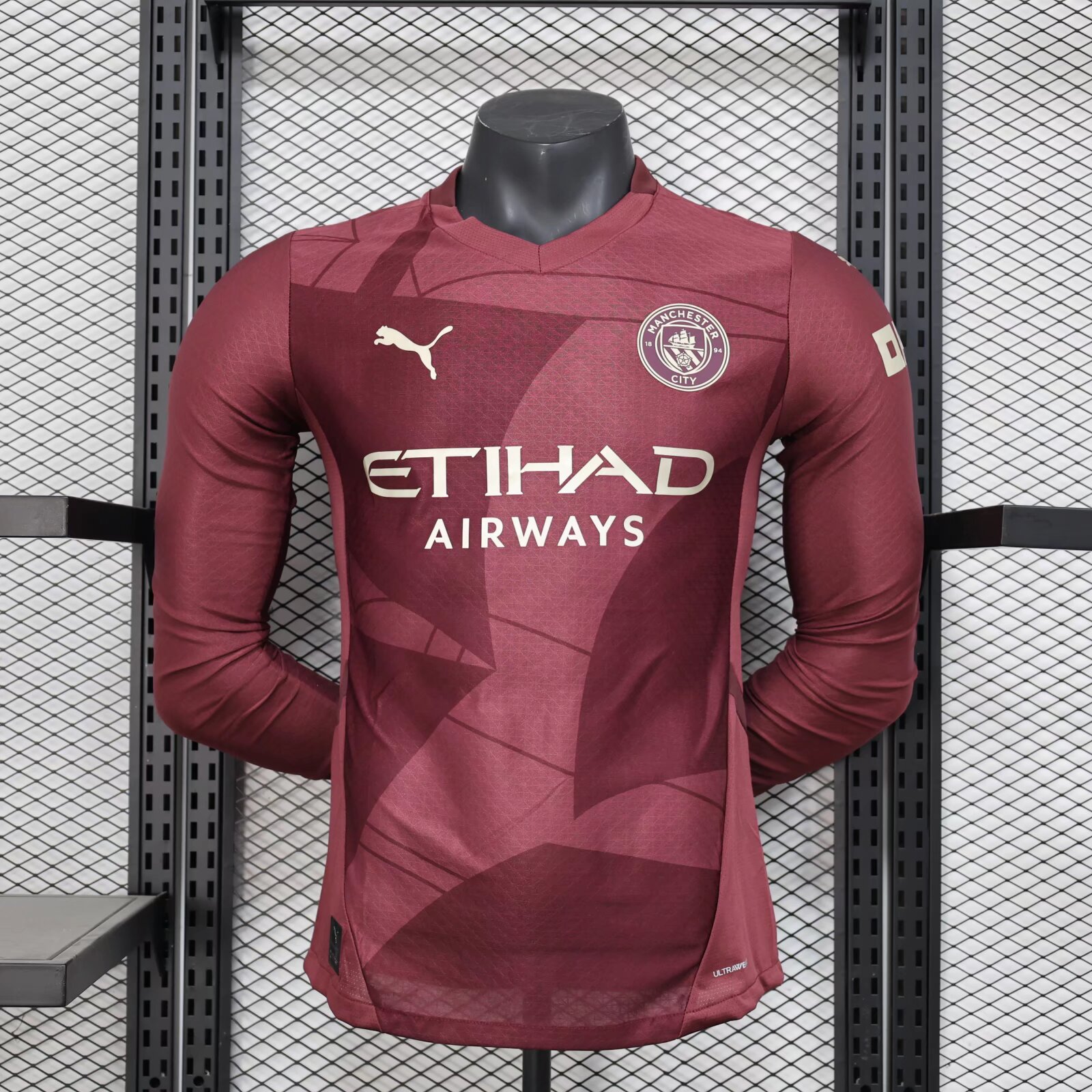 2024/2025 Long Sleeve Player Version Manchester City Third Away Football Shirt 1:1 Thai Quality