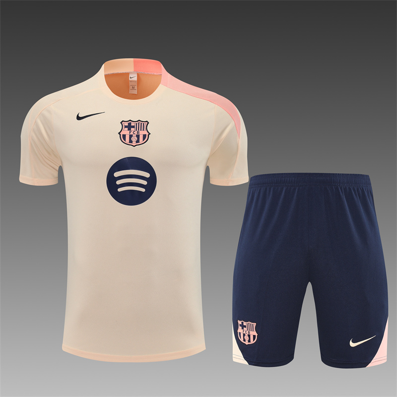 2025/2026 Barcelona Training Wear Beige Set Shirt 1:1 Thai Quality