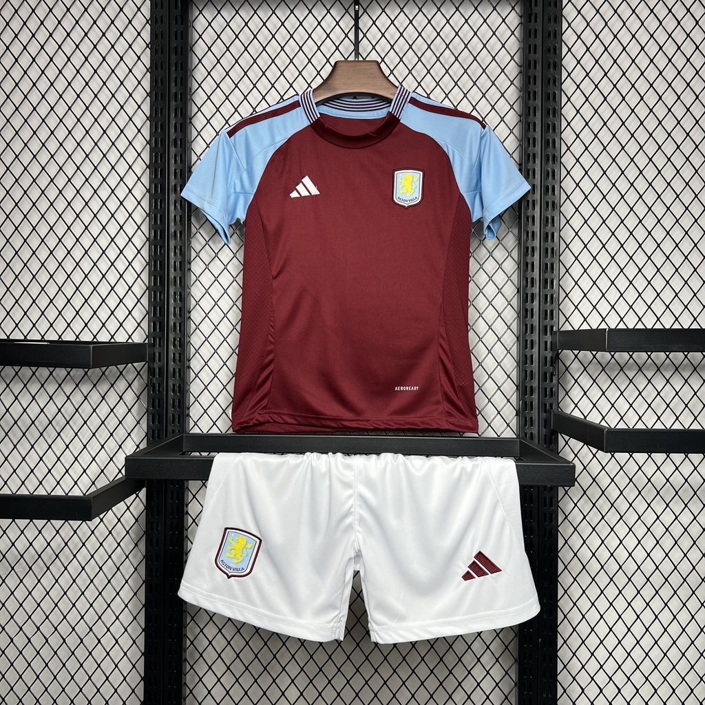 2024/2025 Aston Villa Home Football Shirt Kids Size 1:1 Thai Quality