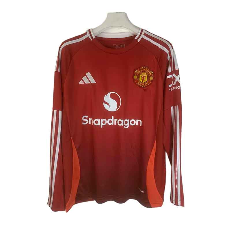2024/2025 Long Sleeve Manchester United Home Football Shirt 1:1 Thai Quality