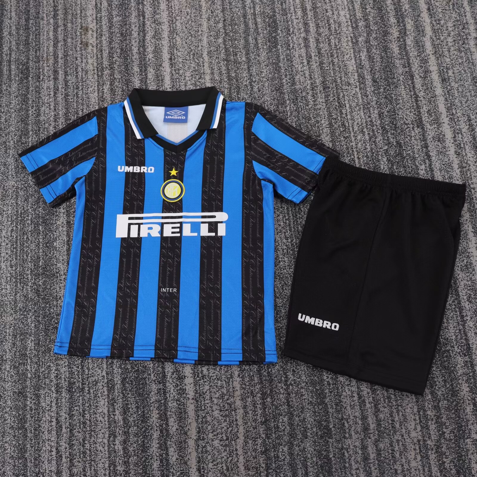 1997/1998 Retro Inter Milan Home Football Shirt Kids Size 1:1 Thai Quality