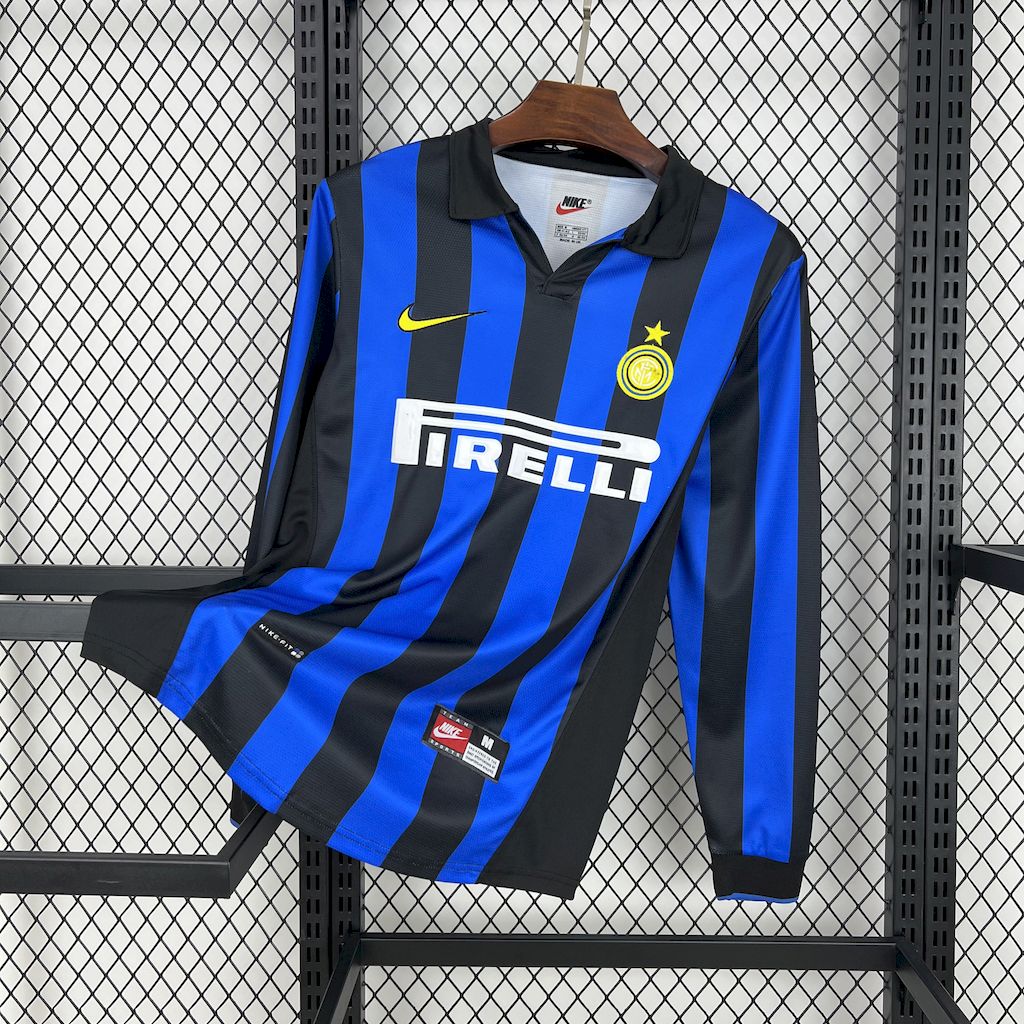 1998/1999 Retro Long Sleeve Inter Milan Home Football Shirt 1:1 Thai Qualit