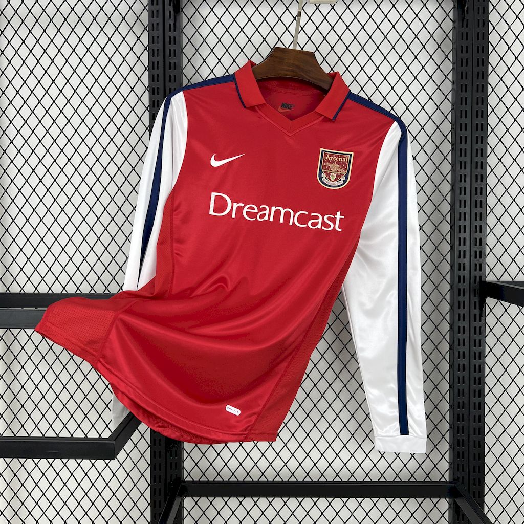 2000/2001 Retro Long Sleeve Arsenal Home Football Shirt 1:1 Thai Quality