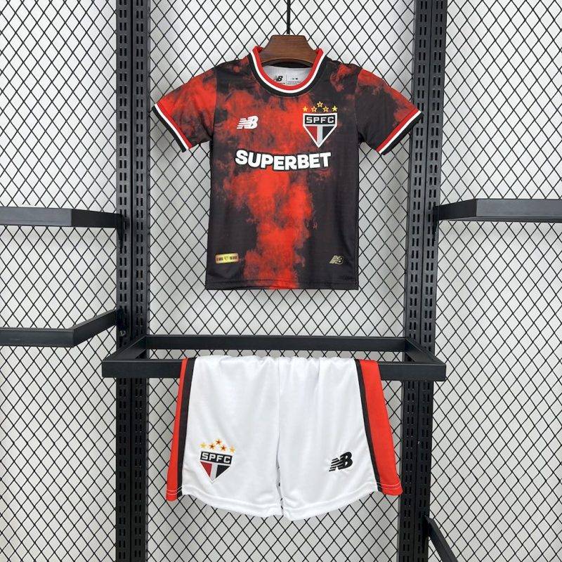beb4afaac8e6d6652c8b5fd1f19aca32 2024/2025 São Paulo Third Away Football Shirt Kids Size 1:1 Thai Quality