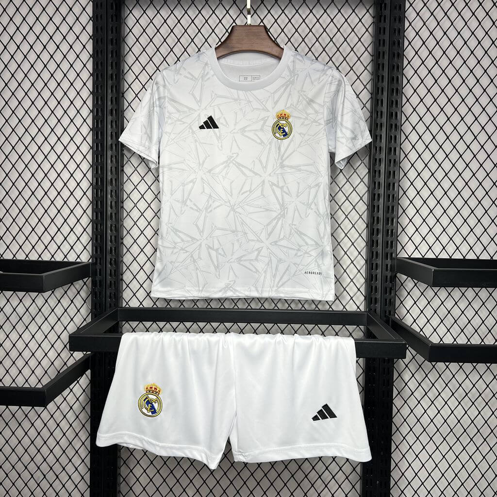 2024/2025 Real Madrid Pre-Match Football Shirt Kids Size 1:1 Thai Quality