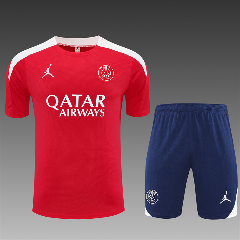 2025/2026 Paris Saint-Germain Training Wear Red Set Shirt 1:1 Thai Quality