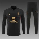 2024/2025 AC Milan Half-Pull Training Wear Black Football Shirt