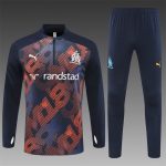 2024/2025 Olympique Marseille Half-Pull Training Wear Royal Blue Football Shirt