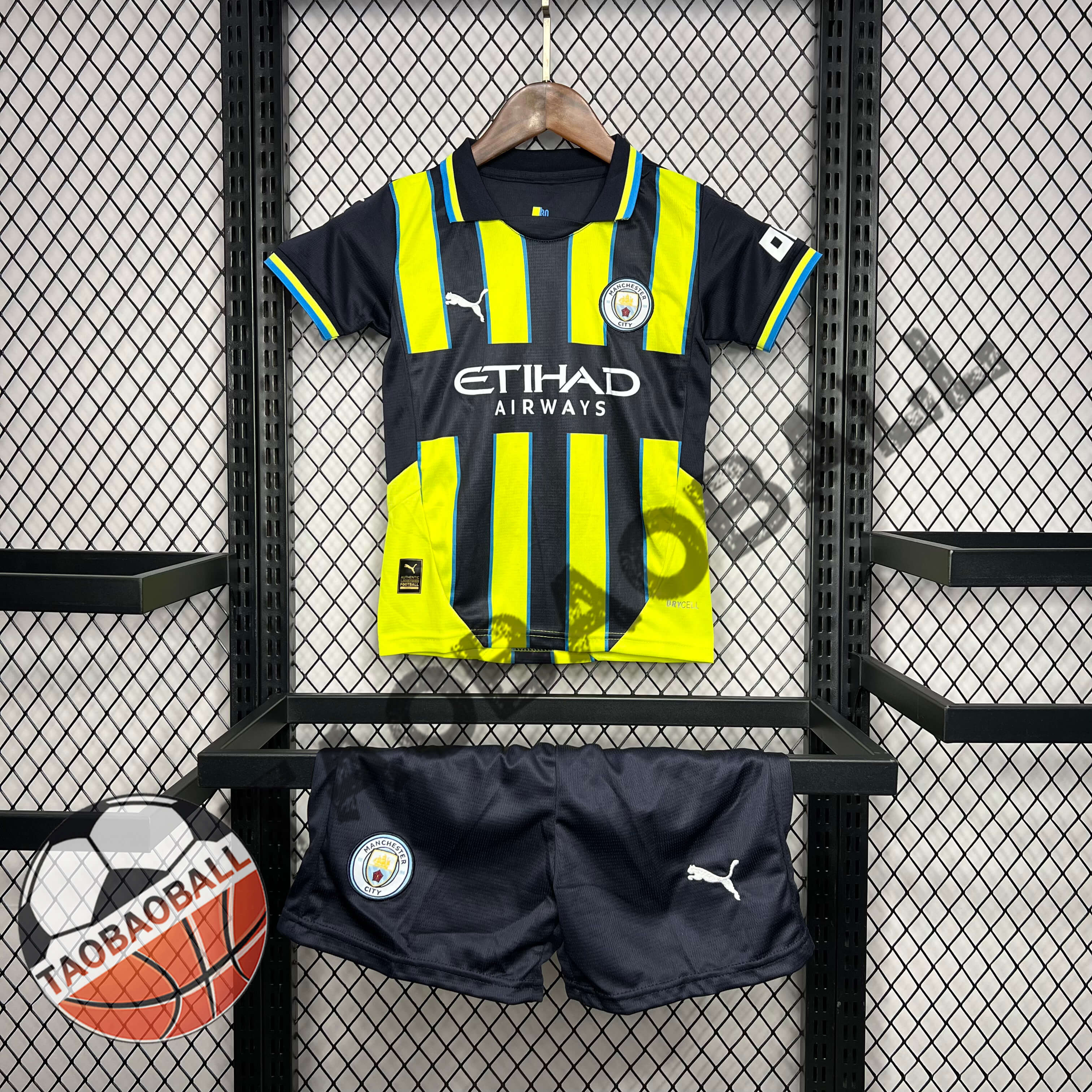 2024/2025 Manchester City Away Football Shirt Kids Size 1:1 Thai Quality