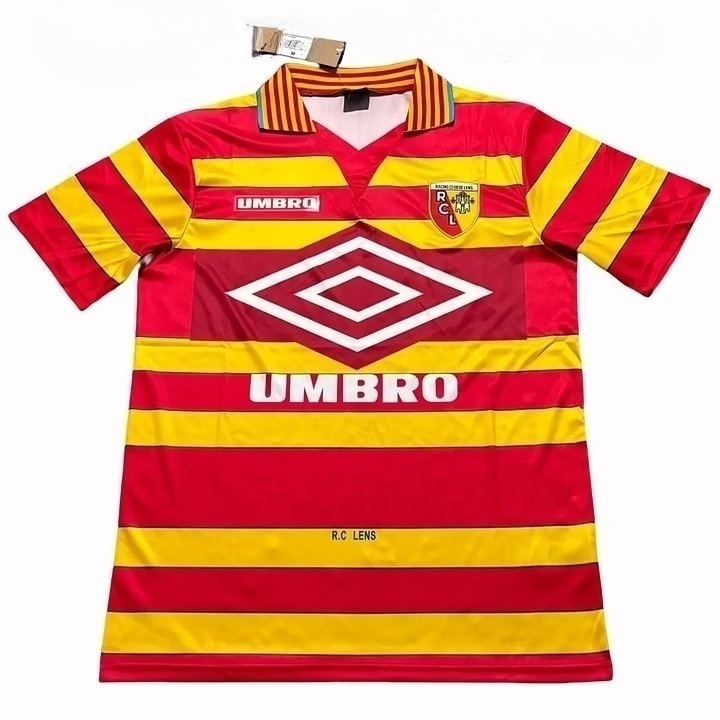 1997/1998 Retro RC Lens Home Football Shirt 1:1 Thai Quality