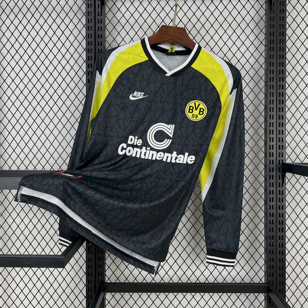 1995/1996 Long Sleeve Retro Dortmund Away Football Shirt 1:1 Thai Quality