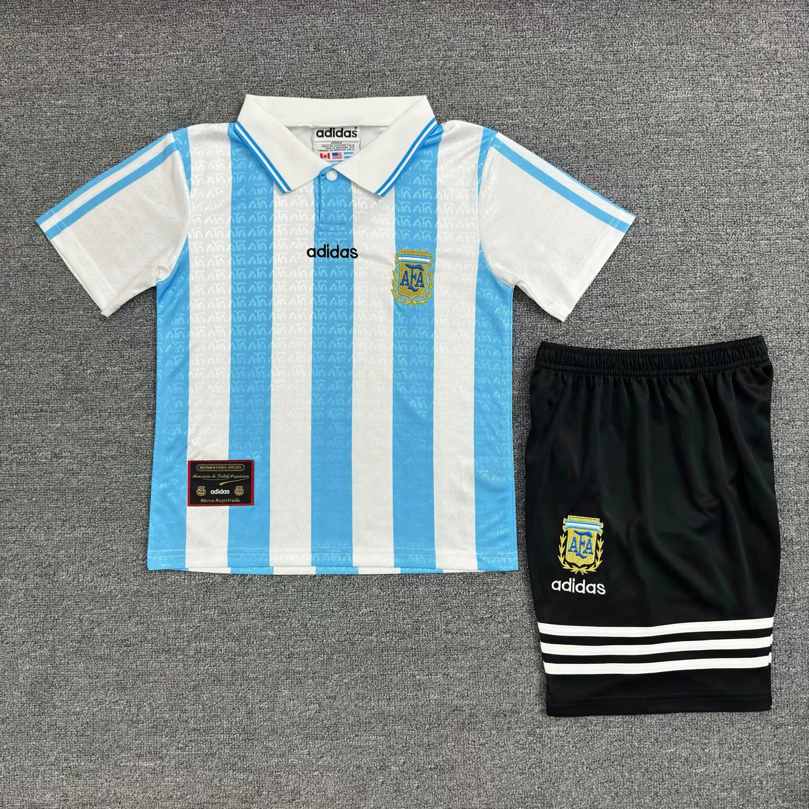 1994 Retro Argentina Home Football Shirt Kids Size 1:1 Thai Quality