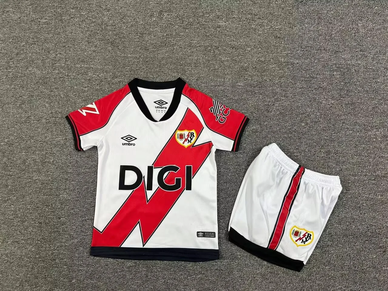 2025/2026 Rayo Vallecano Home Football Shirt Kids Size 1:1 Thai Quality