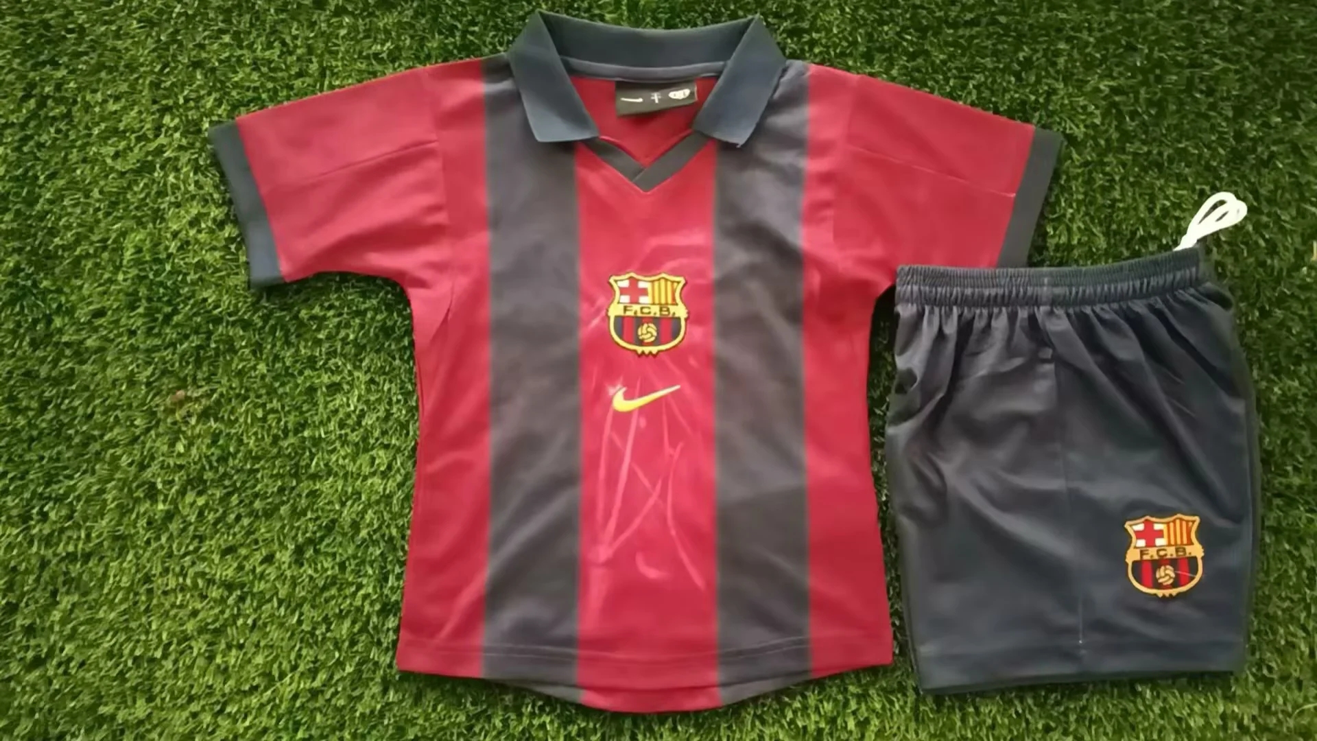 2000/2001 Retro Barcelona x Cactus Jack Skeleton Remake Football Shirt Kids Size 1:1 Thai Quality