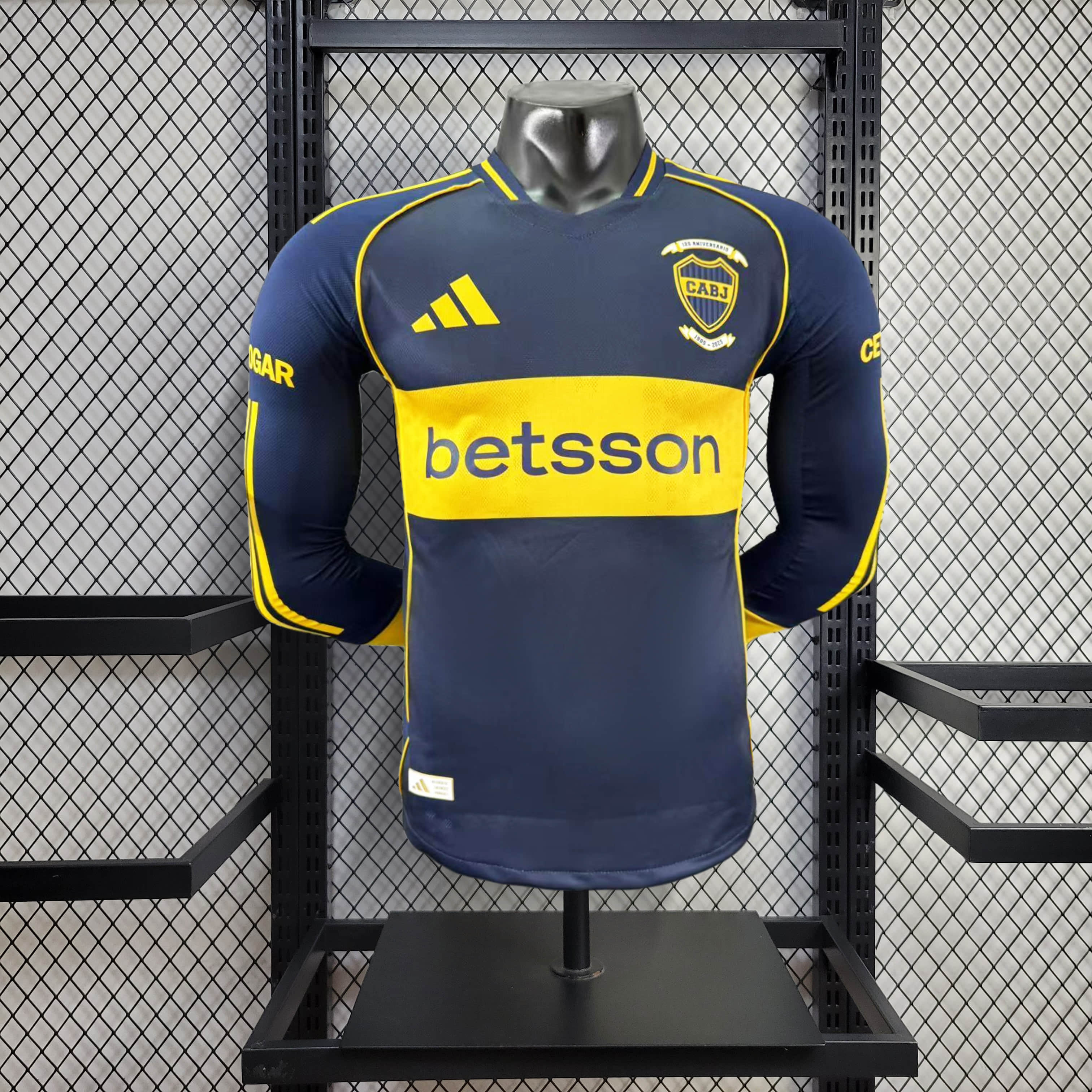 2025/2026 Long Sleeve Player Version Boca Juniors Home Football Shirt 1:1 Thai Quality