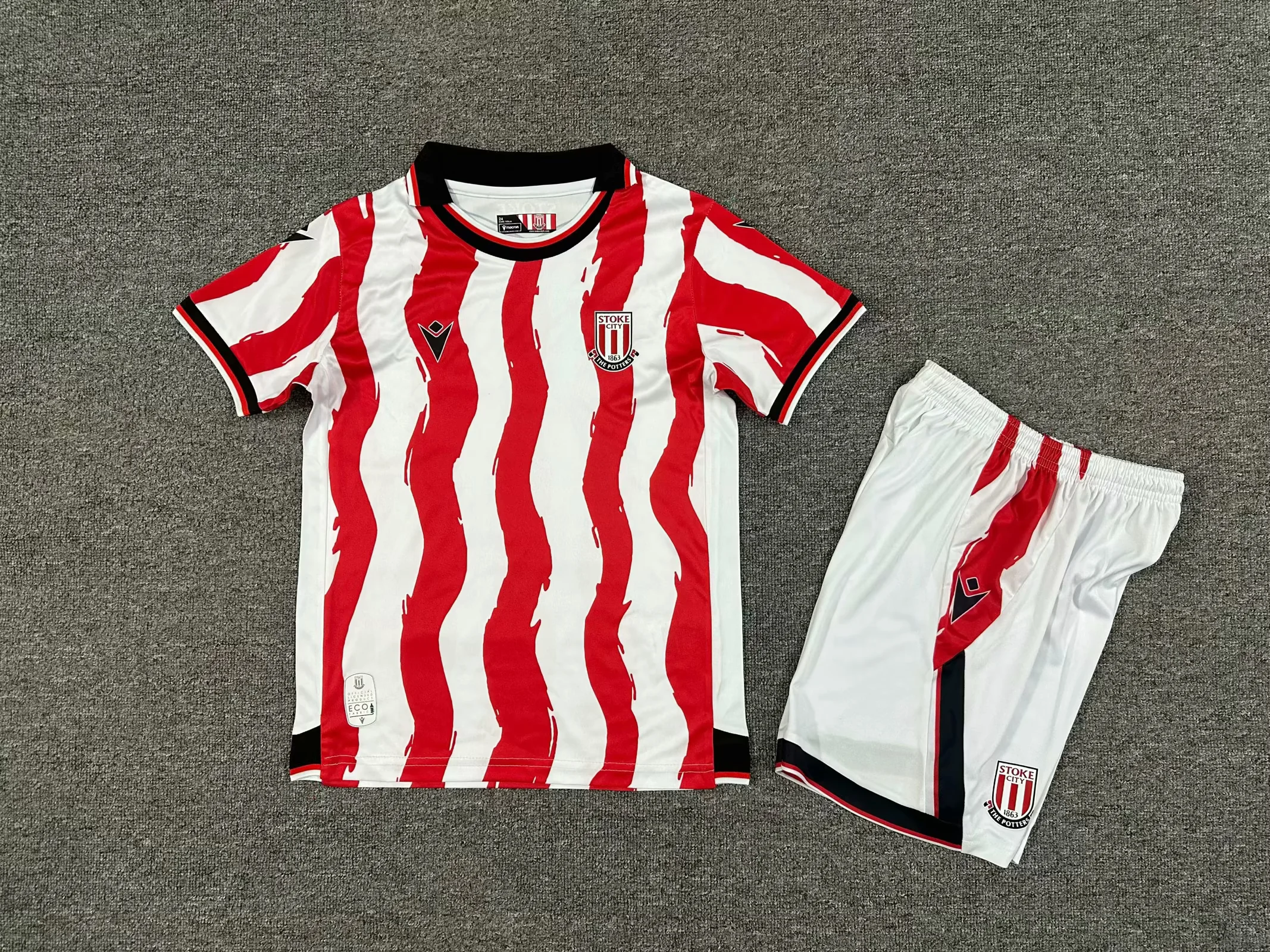 2025/2026 Stoke City Home Football Shirt Kids Size 1:1 Thai Quality