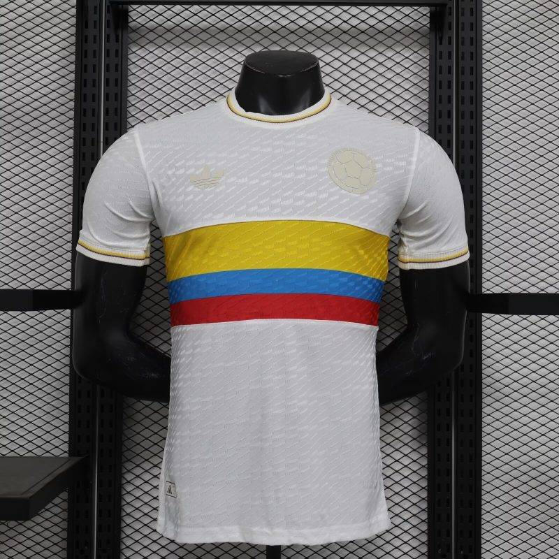 d20f4863a7de86967273fc36e6a18211 2024 Player Version Colombia 100th Anniversary Football Shirt 1:1 Thai Quality