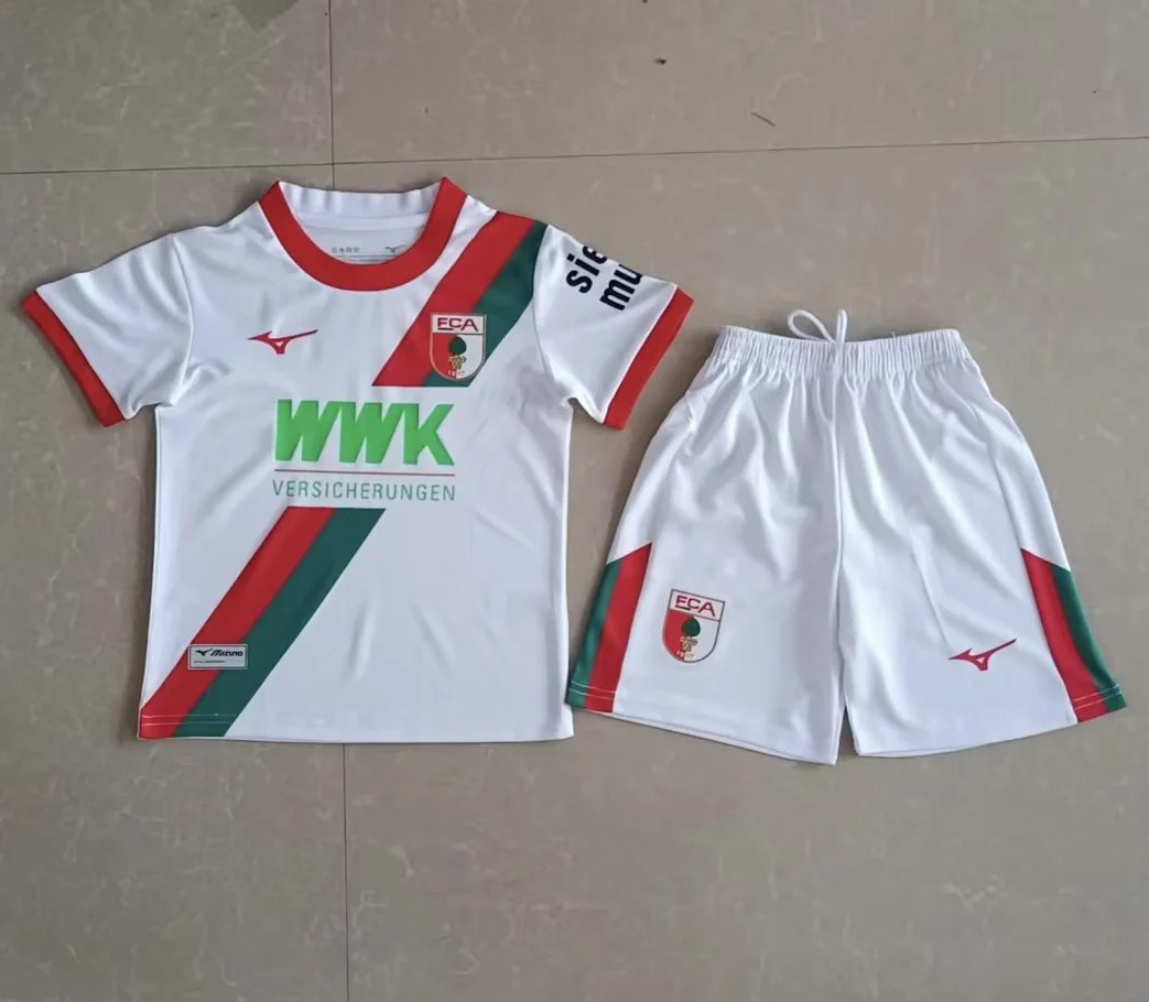 2025/2026 FC Augsburg Home Football Shirt Kids Size 1:1 Thai Quality