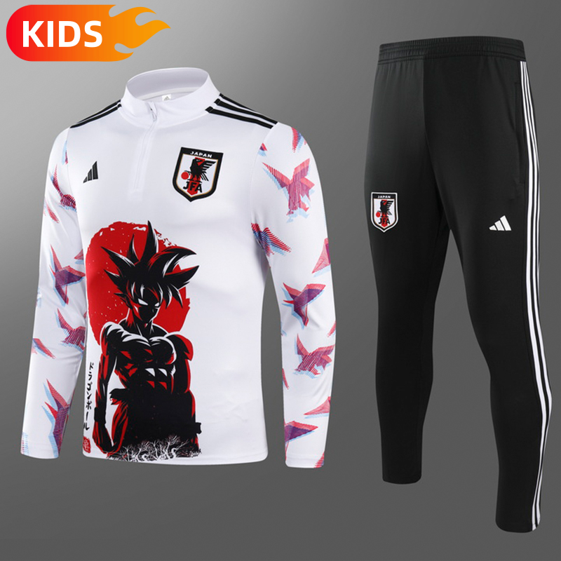 d49d303b4cac792de9e31c2d33d72275 2024/2025 Japan Half-Pull Wukong White Football Shirt Kids Size
