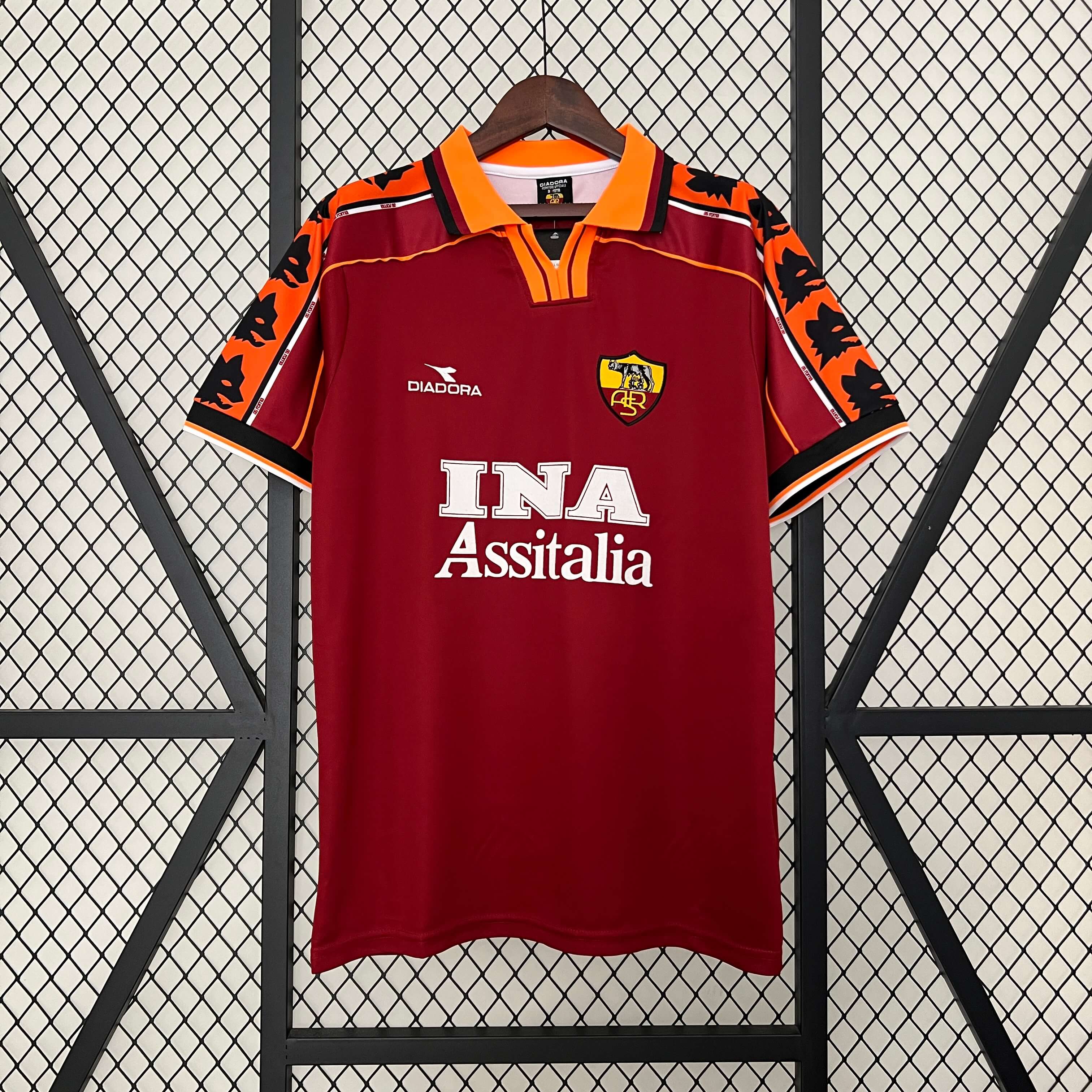 1998/1999 Retro AS Roma Home Football Shirt 1:1 Thai Quality