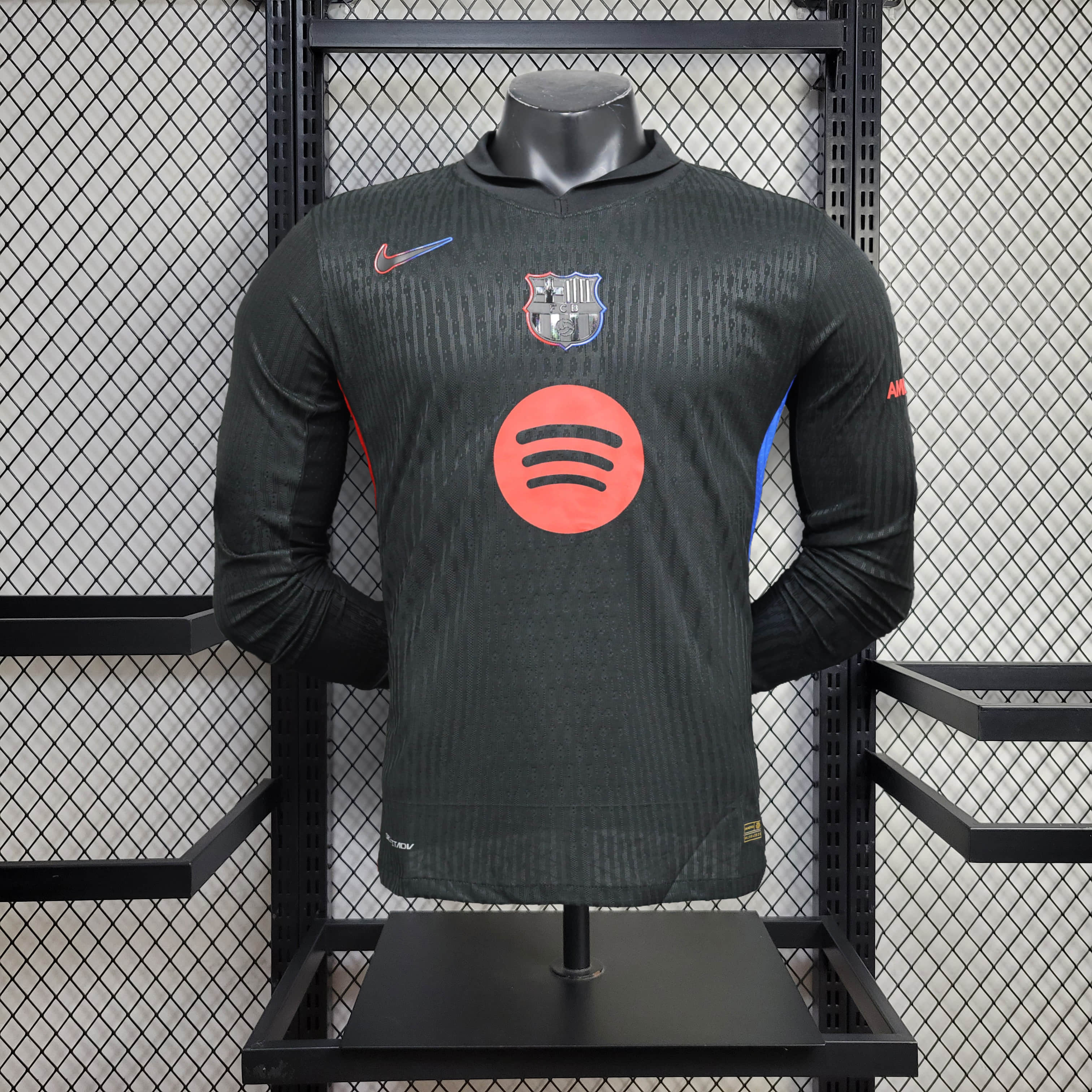 2024/2025 Long Sleeve Player Version Barcelona Away Football Shirt 1:1 Thai Quality