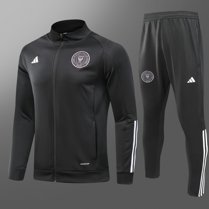 d84c6596c9aed7788c361aa5ff0f4c54 2023/2024 Inter Miami Long Zipped Jacket Black Football Shirt 1:1 Thai Quality Set