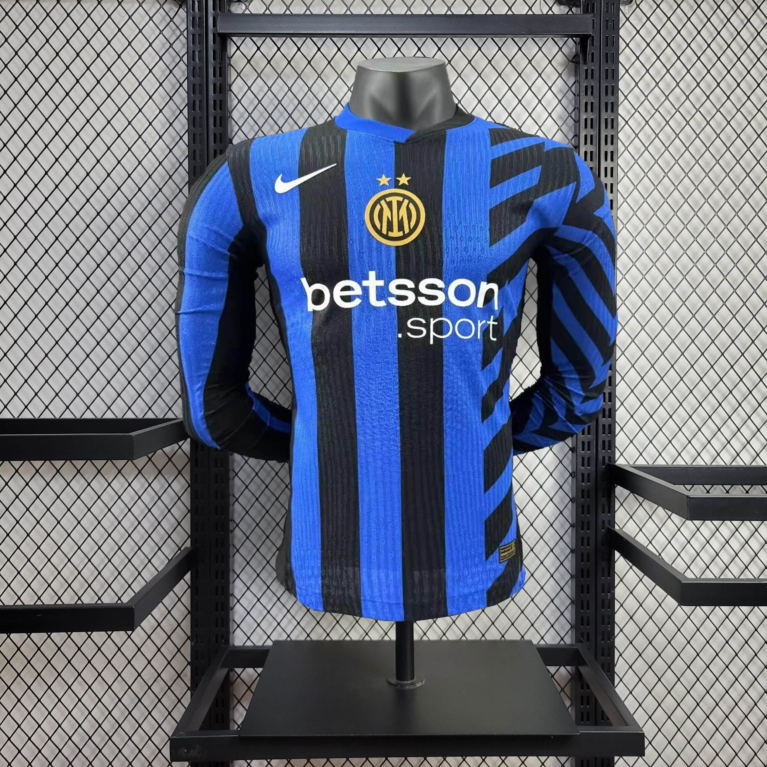 2024/2025 Long Sleeve Player Version Inter Milan Home Football Shirt 1:1 Thai Quality