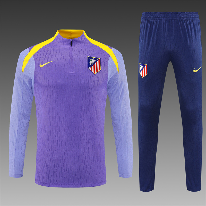 2025/2026 Atletico Madrid Half-Pull Training Suit Football Shirt 1:1 Thai Quality Set