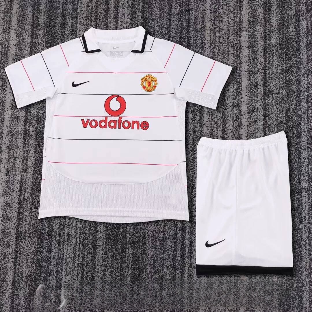 2003/2005 Retro Manchester United Away Football Shirt Kids Size 1:1 Thai Quality