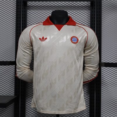 Retro Long Sleeve Player Version Bayern Munchen Football Shirt 1:1 Thai Quality