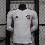 2024/2025 Long Sleeve Player Version Flamengo Away Football Shirt 1:1 Thai Quality