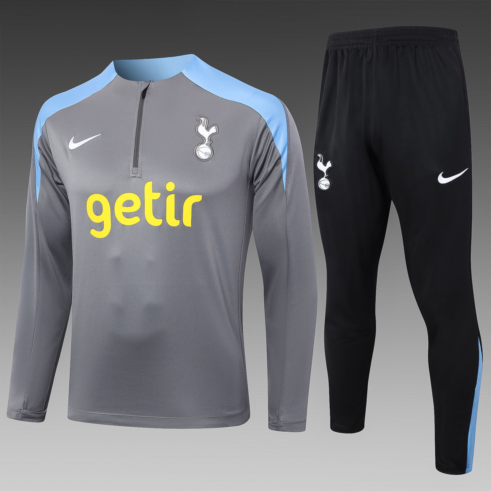 2024/2025 Tottenham Hotspur Half-Pull Training Wear Dark Gray Football Shirt
