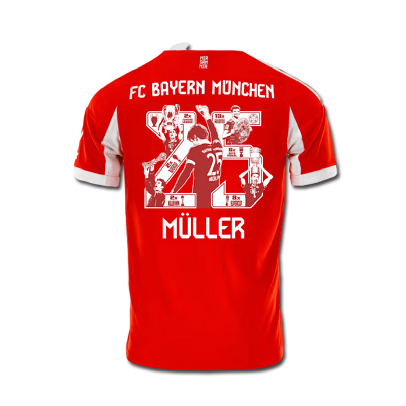 e3f641cddeac7043ae38a45ac8ccad3a 2025/2026 Thomas Mueller Trikot Bayern Allianz Home Kit 1:1 Thai Quality