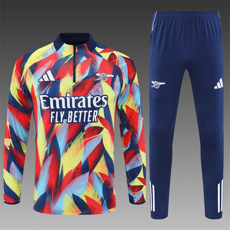 2025/2026 Arsenal Half-Pull Training Suit Football Shirt 1:1 Thai Quality Set