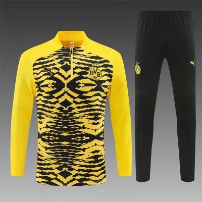 2024/2025 Dortmund Half-Pull Training Wear Yellow Football Shirt